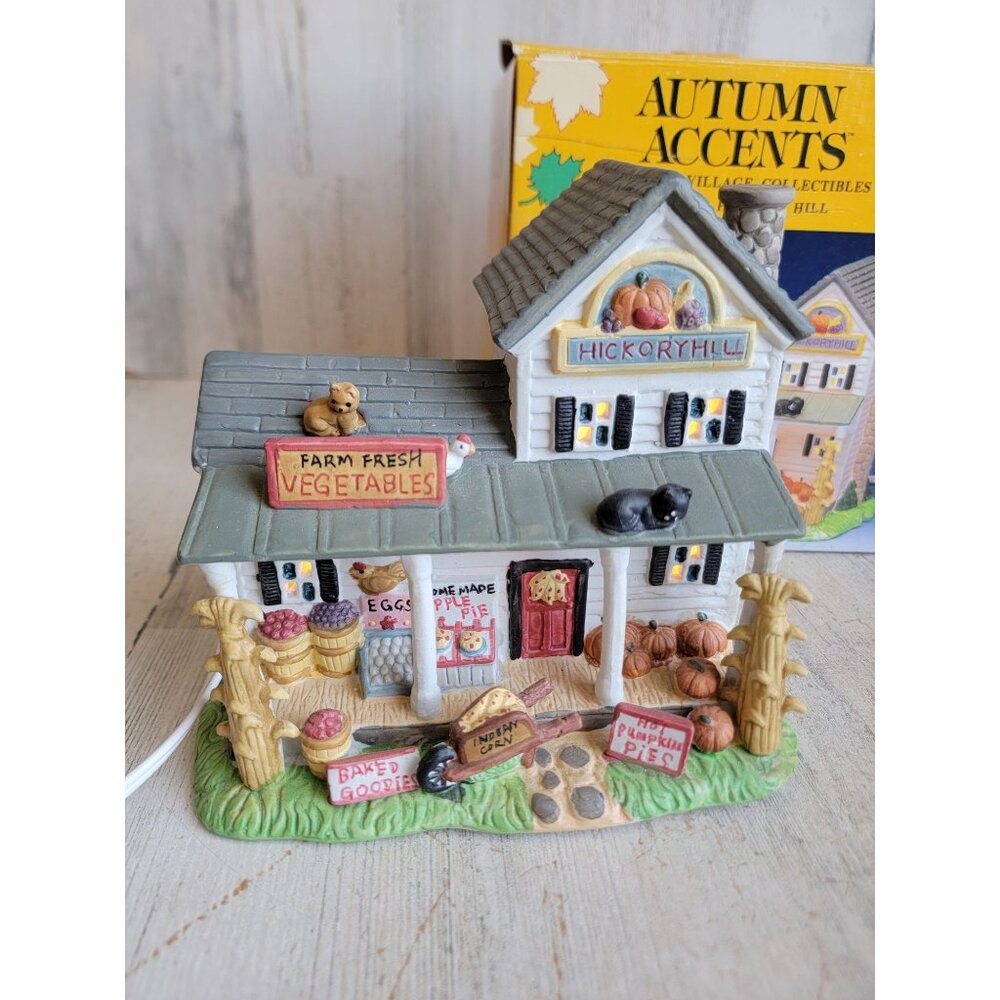 Vintage Autumn accents hickory Hill village‎ accessory ceramic